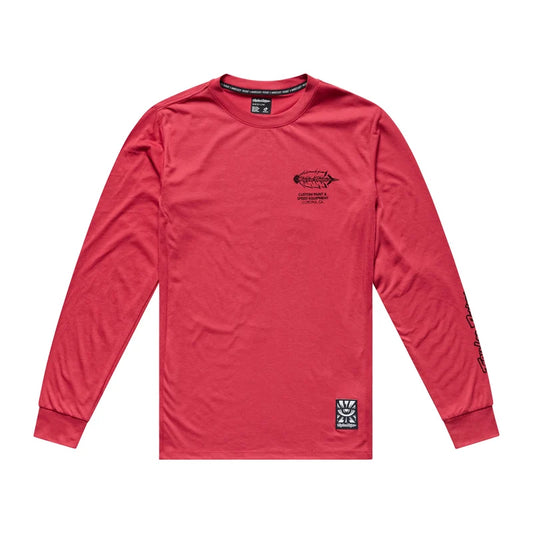 Troy Lee Designs Skyline Long Sleeve Ride Tee - Feathered - Ember Red