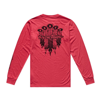 Troy Lee Designs Skyline Long Sleeve Ride Tee - Feathered - Ember Red