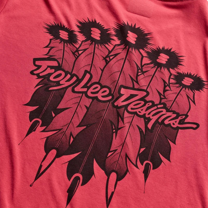 Troy Lee Designs Skyline Long Sleeve Ride Tee - Feathered - Ember Red
