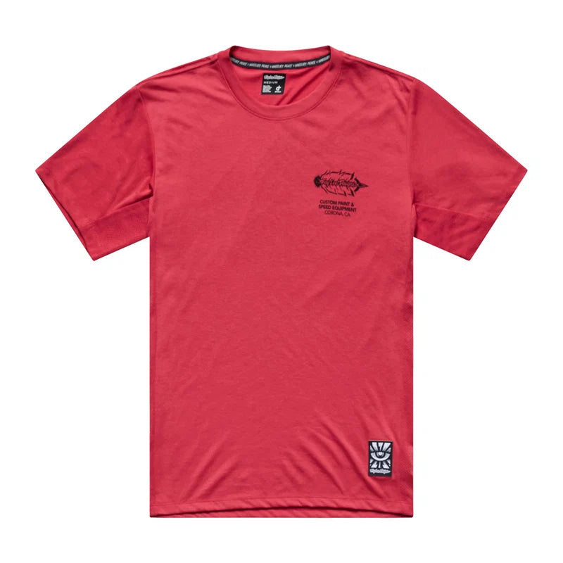 Troy Lee Designs Skyline Short Sleeve Ride Tee - Feathered - Ember Red