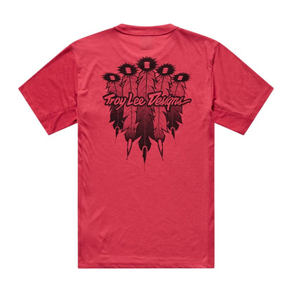Troy Lee Designs Skyline Short Sleeve Ride Tee - Feathered - Ember Red