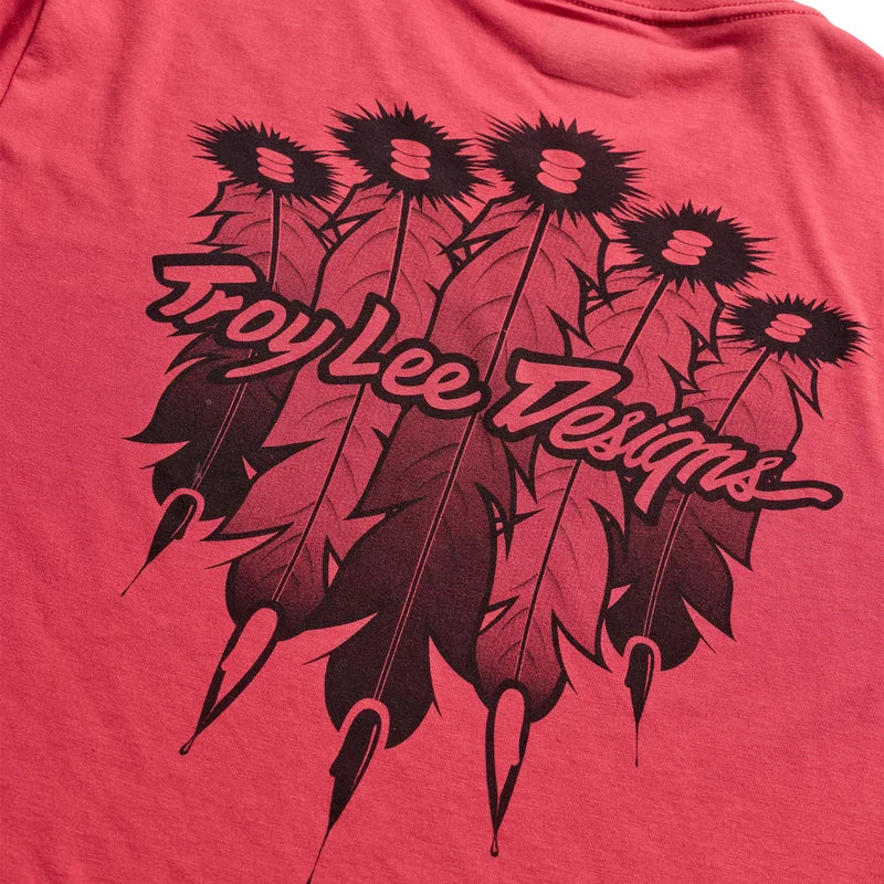 Troy Lee Designs Skyline Short Sleeve Ride Tee - Feathered - Ember Red