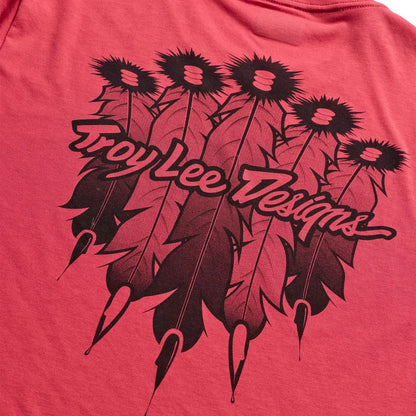 Troy Lee Designs Skyline Short Sleeve Ride Tee - Feathered - Ember Red