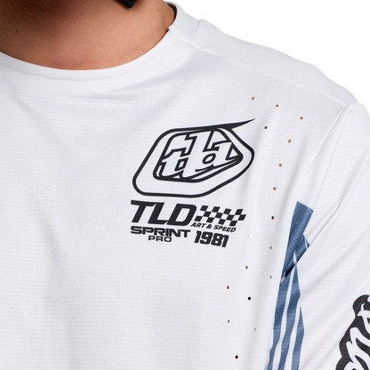 Troy Lee Designs Sprint Pro Long Sleeve MTB Jersey - Turbo - Pumice