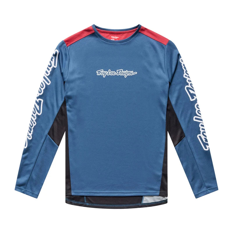 Troy Lee Designs Stage Long Sleeve MTB Jersey - Signature - Slate