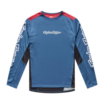 Troy Lee Designs Stage Long Sleeve MTB Jersey - Signature - Slate