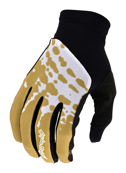 Troy Lee Designs Flowline MTB Glove - Big Spin - Black-Gold - 2023