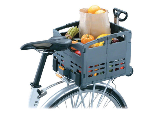 Topeak TrolleyTote Folding MTX Rear Basket - Gray Gray  