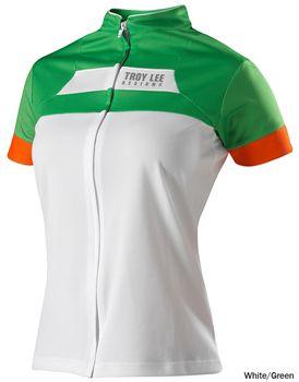 Troy Lee Designs Ace Jersey - Womens - White-Green White - Green Small 