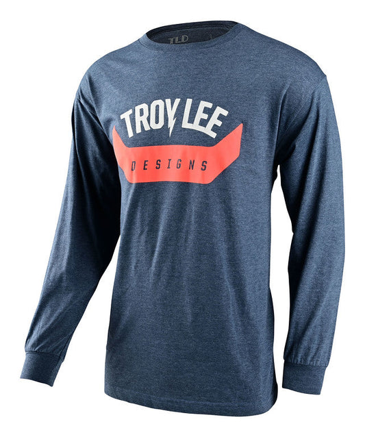 Troy Lee Designs Arc Long Sleeve Tee - Navy Heather Navy Heather Small 