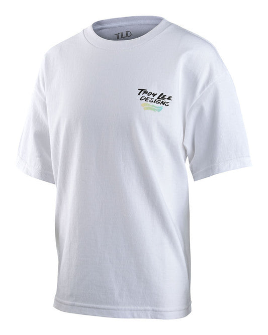 Troy Lee Designs Feathers Short Sleeve Tee - Youth - White White Small 