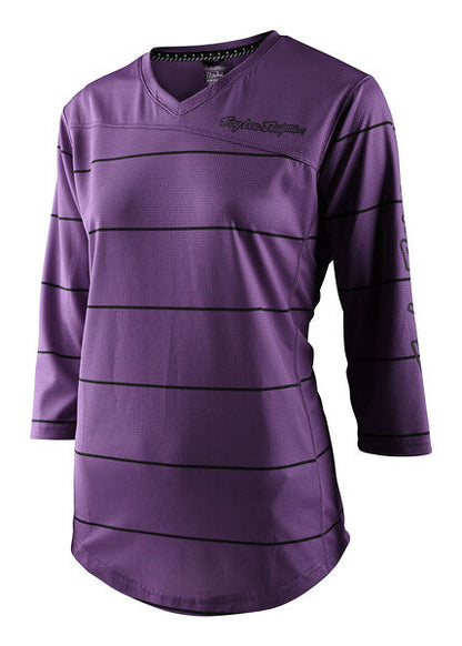 Troy Lee Designs Mischief 3/4 Sleeve MTB Jersey - Womens - Pinstripe - Orchid - 2022 Orchid X-Small 