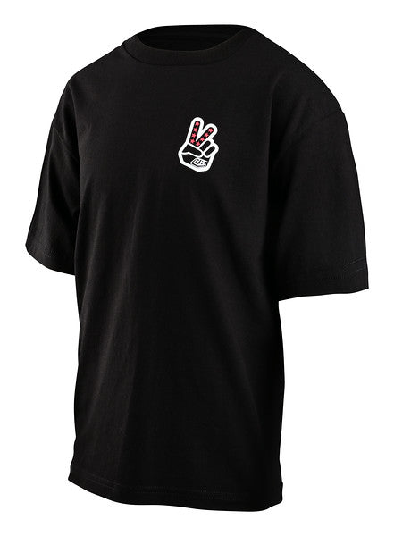 Troy Lee Designs Peace Out Short Sleeve Tee - Youth - Black Black Small 