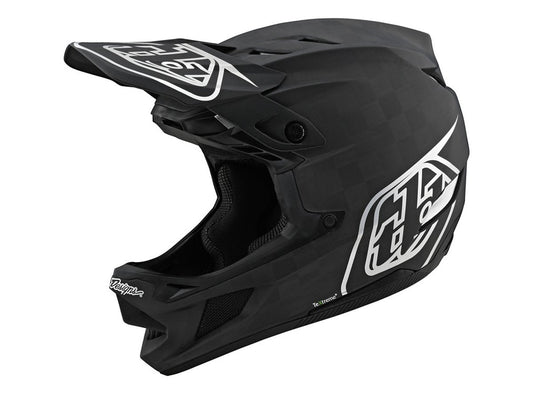Troy Lee Designs D4 Carbon Full Face Helmet - Stealth - Black-Silver - 2020 Black - Silver X-Small 