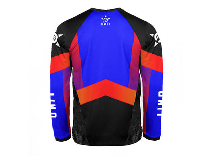 Unit Contender Long Sleeve MTB Jersey - Blue - 2022