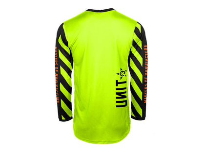 Unit Hazard Long Sleeve MX Jersey - Slim Fit - Black-Yellow