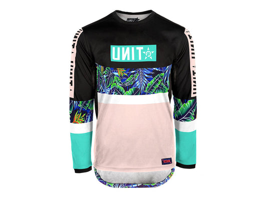 Unit Laze Long Sleeve MX Jersey - Slim Fit - Palm - 2021 Multi Medium 