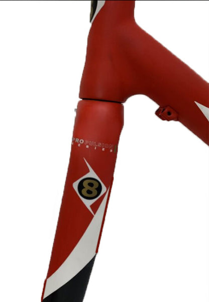 Origin 8 Lactic Acid 700c Carbon Road Frame - White-Red-Carbon - Blem