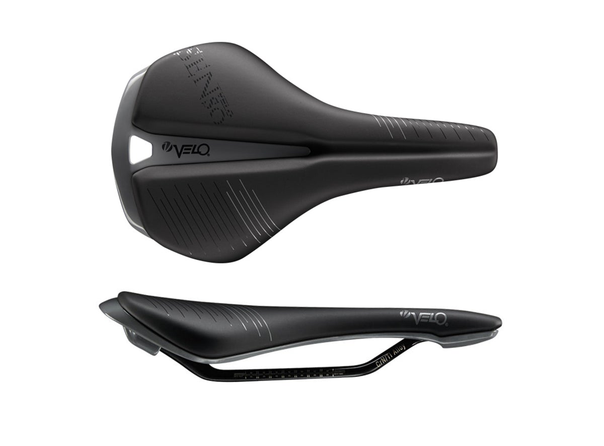 Velo Prevail TT Saddle - 143mm - Black Black Carbon Rail 