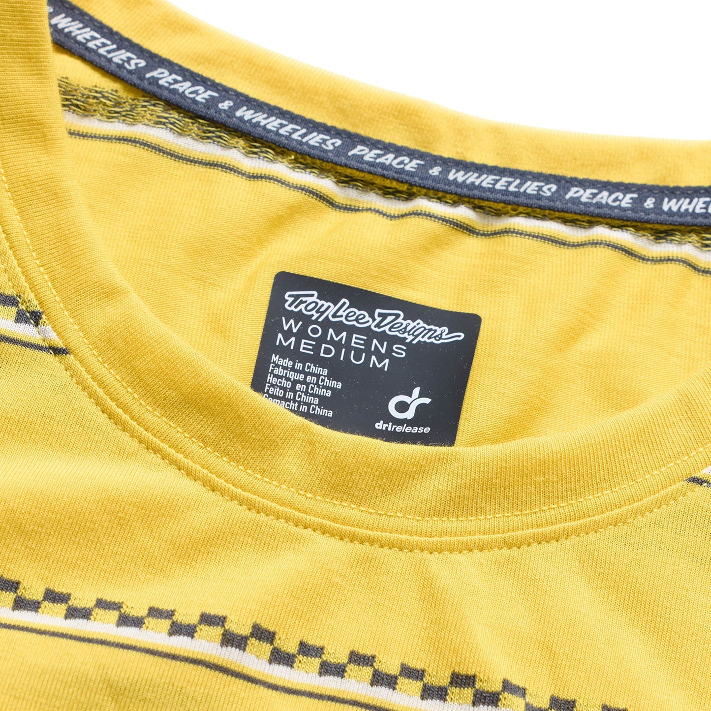 Troy Lee Designs Lilium Short Sleeve Ride Tee - Womens - Checked Out - Butter