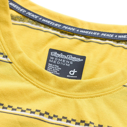 Troy Lee Designs Lilium Short Sleeve Ride Tee - Womens - Checked Out - Butter