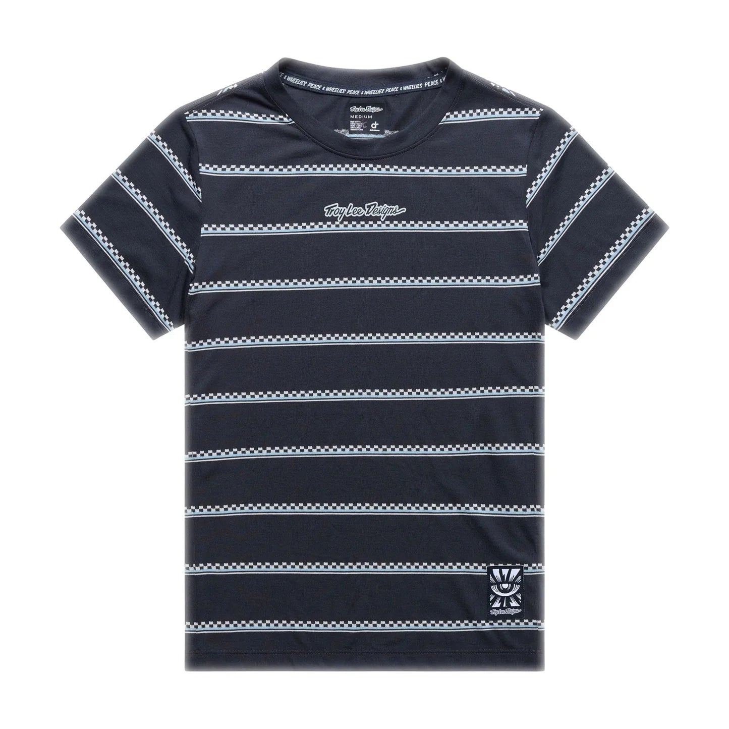 Troy Lee Designs Lilium Short Sleeve Ride Tee - Womens - Checked Out - Carbon