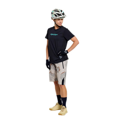 Troy Lee Designs Lilium Short Sleeve Ride Tee - Womens - Signature - Black
