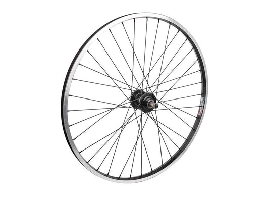 WheelMaster 26" Alloy Disc Single Wall MTB Wheel - Rear - Black Black 9mm QR - 36h - 5/6/7 Speed Freewheel 