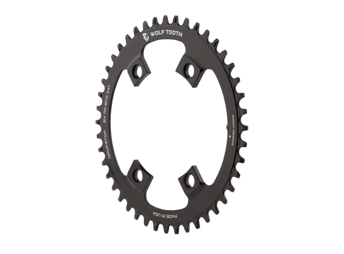 Wolf Tooth Components Drop-Stop Chainring Black 36t 110mm - 4-Bolt
