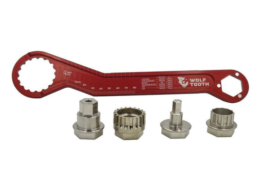 Wolf Tooth Components Pack Wrench and Inserts Kit - Red Red 1" Hex Drive 