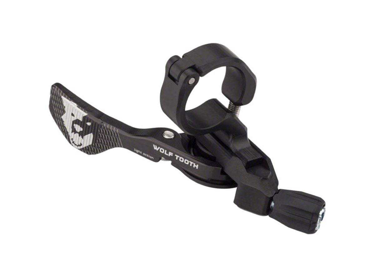 Wolf Tooth Components ReMote Light Action Dropper Post Lever - Black Black 22.2mm Clamp 