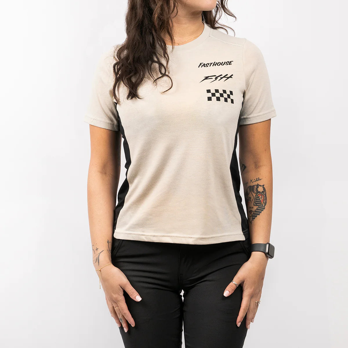 Fasthouse Evoke Short Sleeve Tech Tee - Womens - Cream