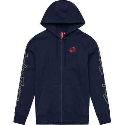 Troy Lee Designs Zip Up Hoodie - Branded - Navy