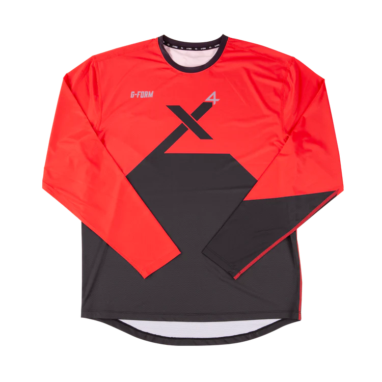 G-Form Pro-X4 Long Sleeve MTB Jersey - Youth - Red-Black
