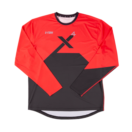 G-Form Pro-X4 Long Sleeve MTB Jersey - Youth - Red-Black