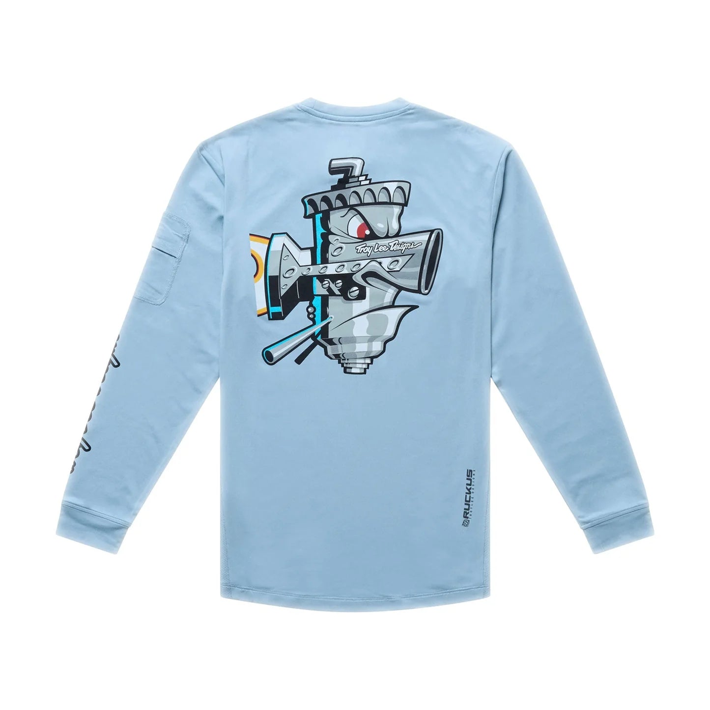 Troy Lee Designs Ruckus Long Sleeve Ride Tee - Youth - Carbs - Dawn Blue