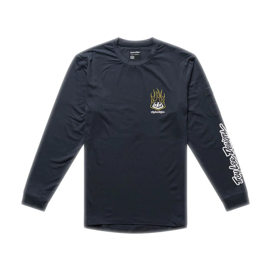Troy Lee Designs Ruckus Long Sleeve Ride Tee - Youth - Pressed - Carbon