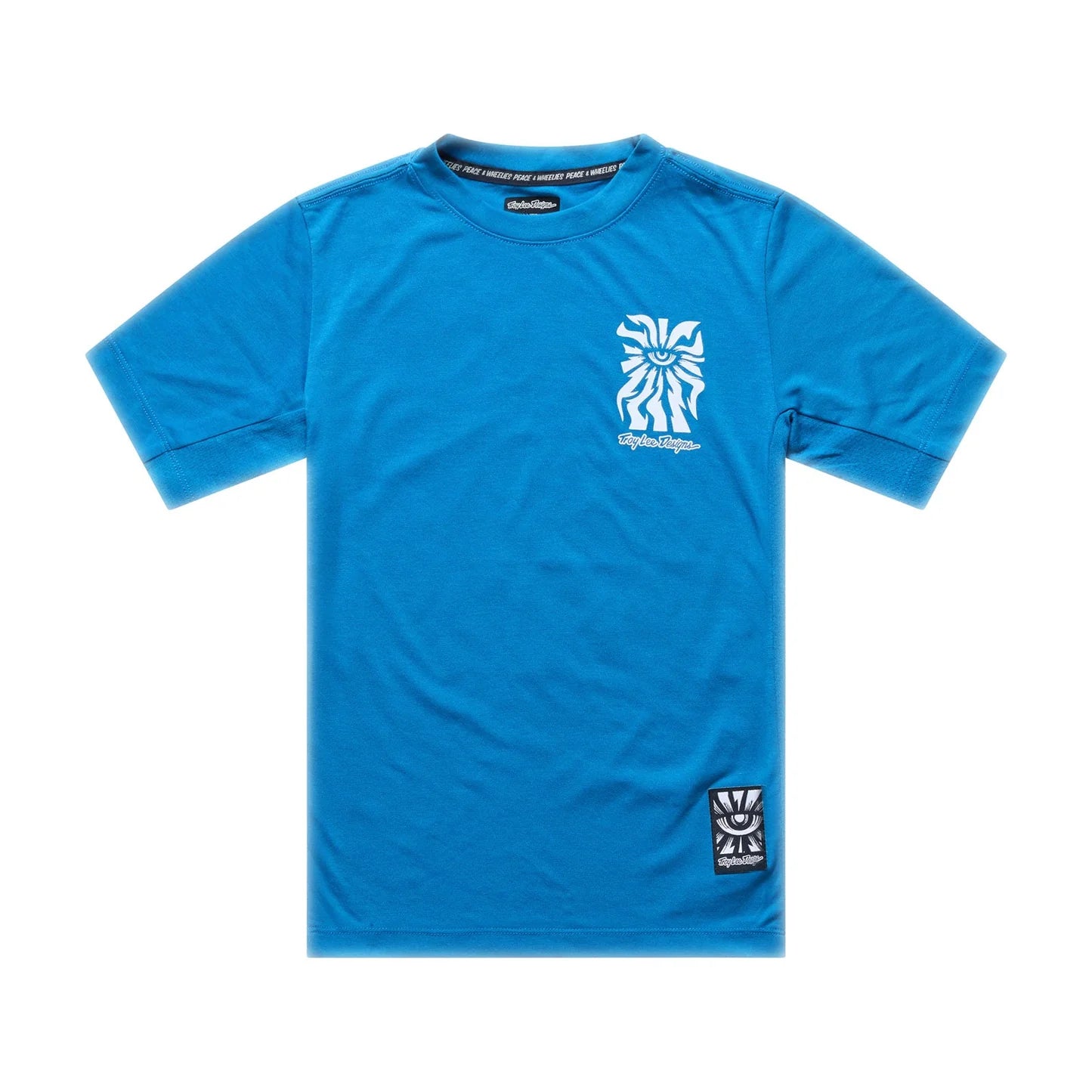 Troy Lee Designs Skyline Short Sleeve Ride Tee - Youth - One Eye - Aero Blue