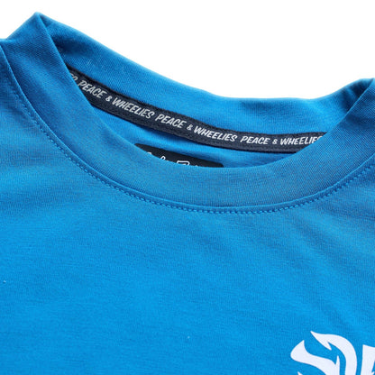 Troy Lee Designs Skyline Short Sleeve Ride Tee - Youth - One Eye - Aero Blue