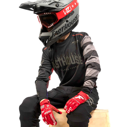 Fasthouse Burn Free Classic Long Sleeve MTB Jersey - Youth - Black