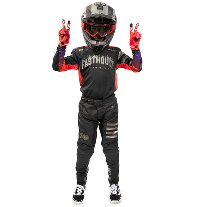 Fasthouse Burn Free Classic Long Sleeve MTB Jersey - Youth - Black