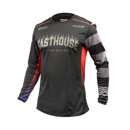 Fasthouse Burn Free Classic Long Sleeve MTB Jersey - Youth - Black