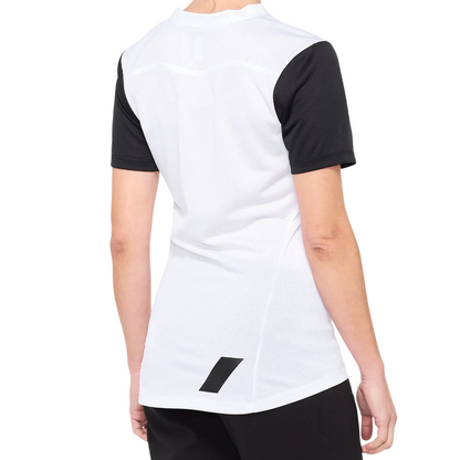 100% Ridecamp Short Sleeve MTB Jersey - Womens - White-Black