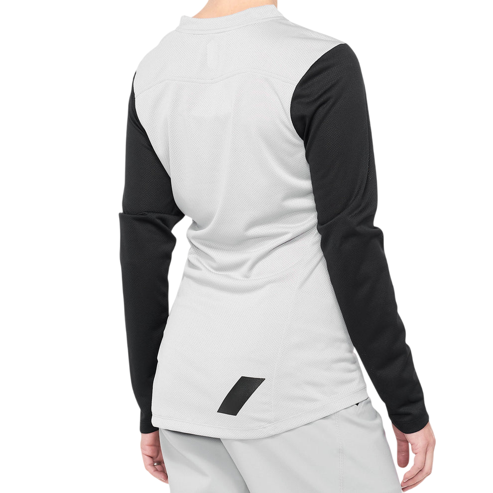 100% Ridecamp Long Sleeve MTB Jersey - Womens - Gray-Black