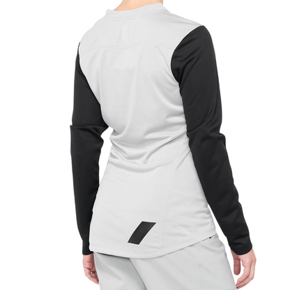100% Ridecamp Long Sleeve MTB Jersey - Womens - Gray-Black