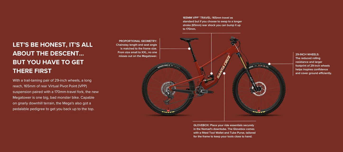 Santa Cruz Hightower Carbon 29 - S Kit - Matt Deep Purple - Ex-Display