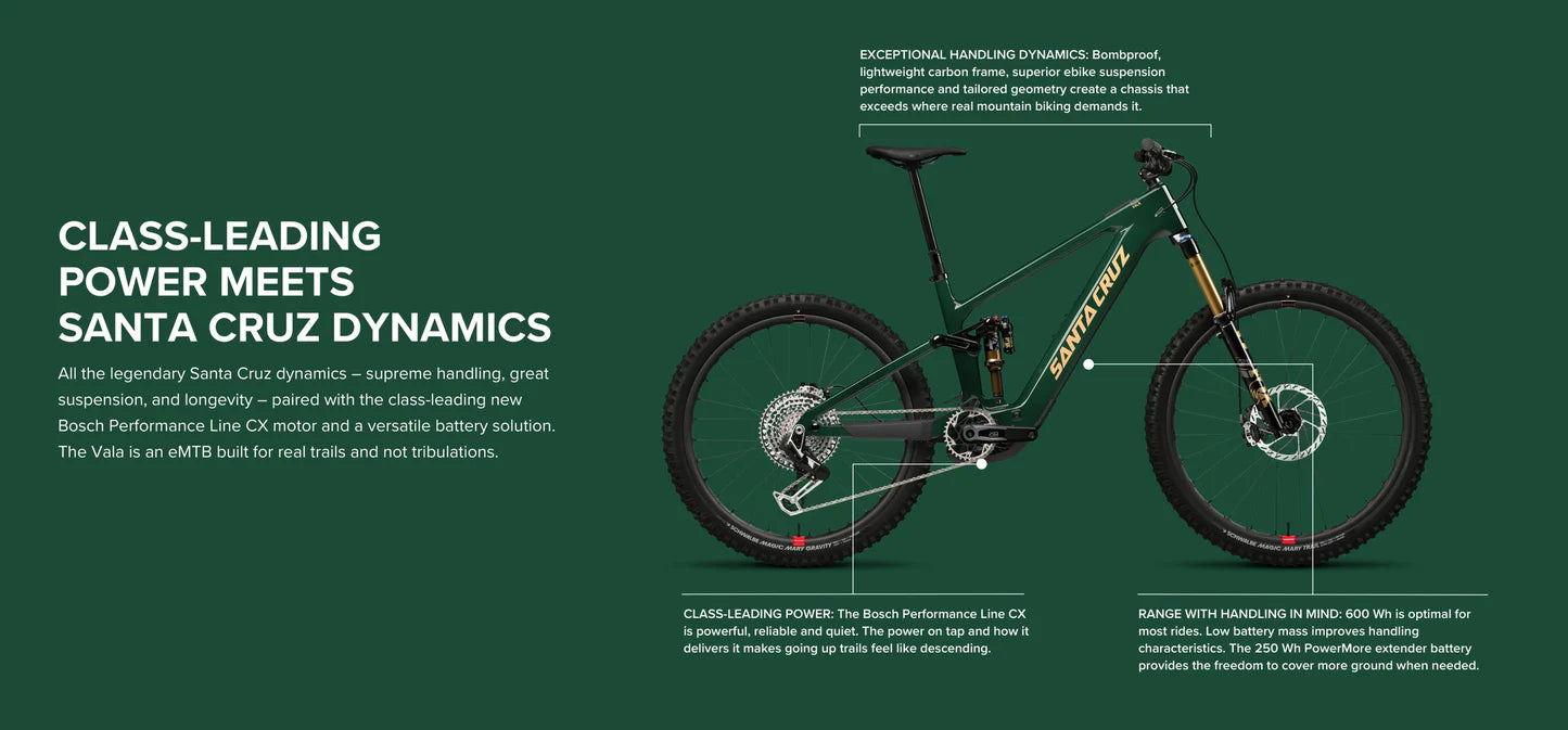 Santa Cruz Vala Carbon MX - S Kit - Midnight Green - Blem