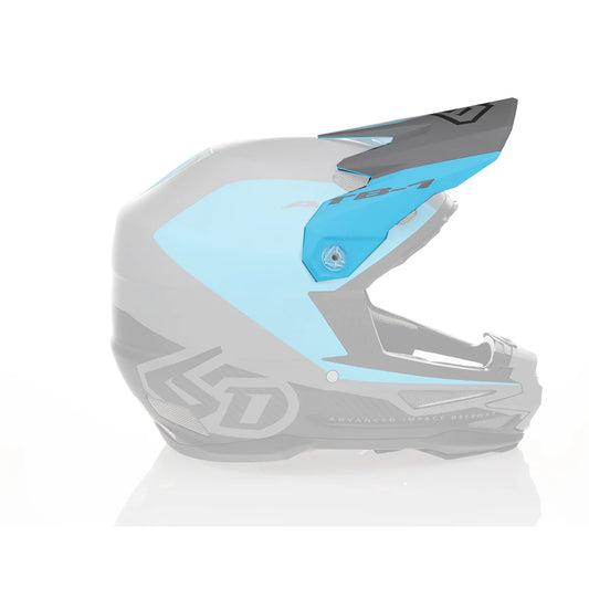 6D Helmets ATB-1 Replacement Visor - Quest - Cyan
