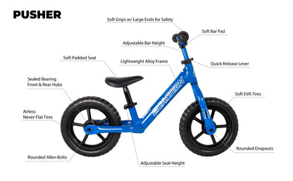 Eastern Pusher 12" Kids Bike - Yellow
