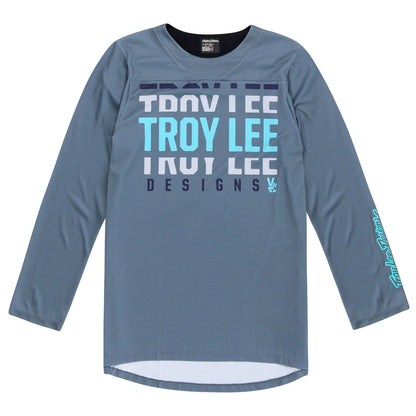 Troy Lee Designs Ruckus 3/4 Sleeve MTB Jersey - Spun - Steel Blue